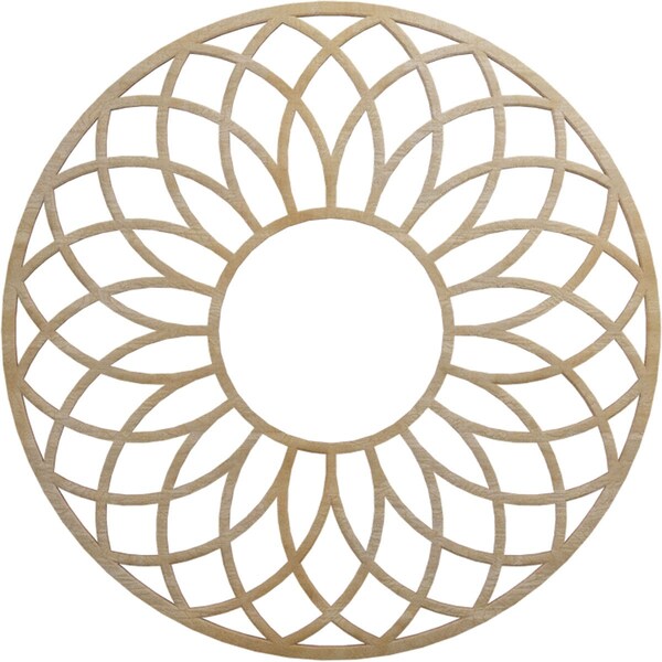 Ekena Millwork Cannes Wood Fretwork Pierced Ceiling Medallion, Hickory, 24"OD x 8 1/4"ID x 3/8"T CMWP24X24X0375CNHI - main